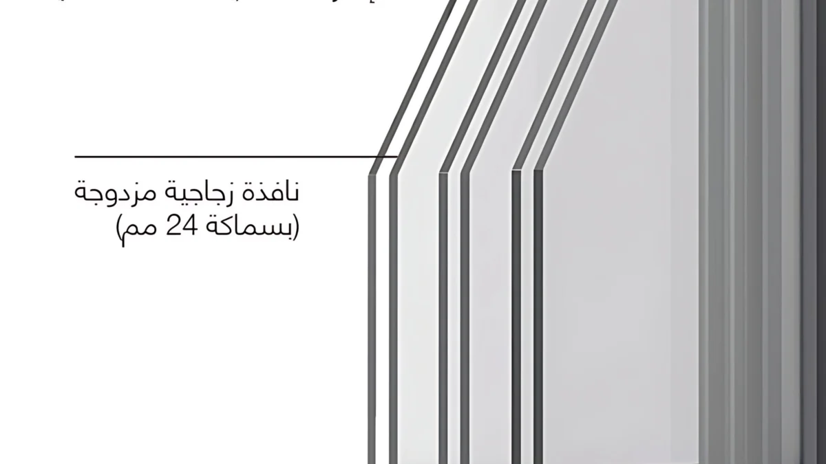 Cross-section — Double Aluminium Swing Glass Door